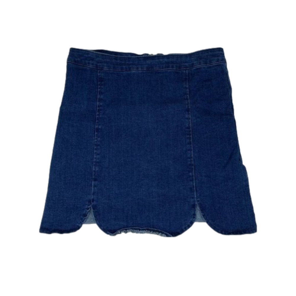 Denim mini skirt with stretch